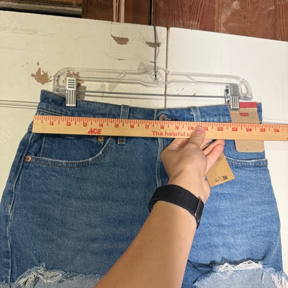 Levi’s 501 Jean Shorts High Rise Size 30 Blue NWT Denim Jorts - Picture 5 of 9